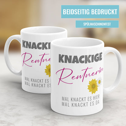 Knackige Rentnerin mal knackt es hier mal da - Spruch - Rente Tasse - Fulima