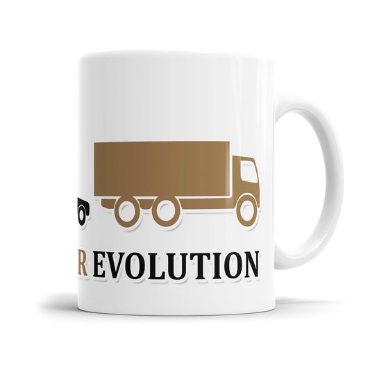 LKW Fahrer Evolution Tasse - Geschenkidee für LKW Fahrer Fulima