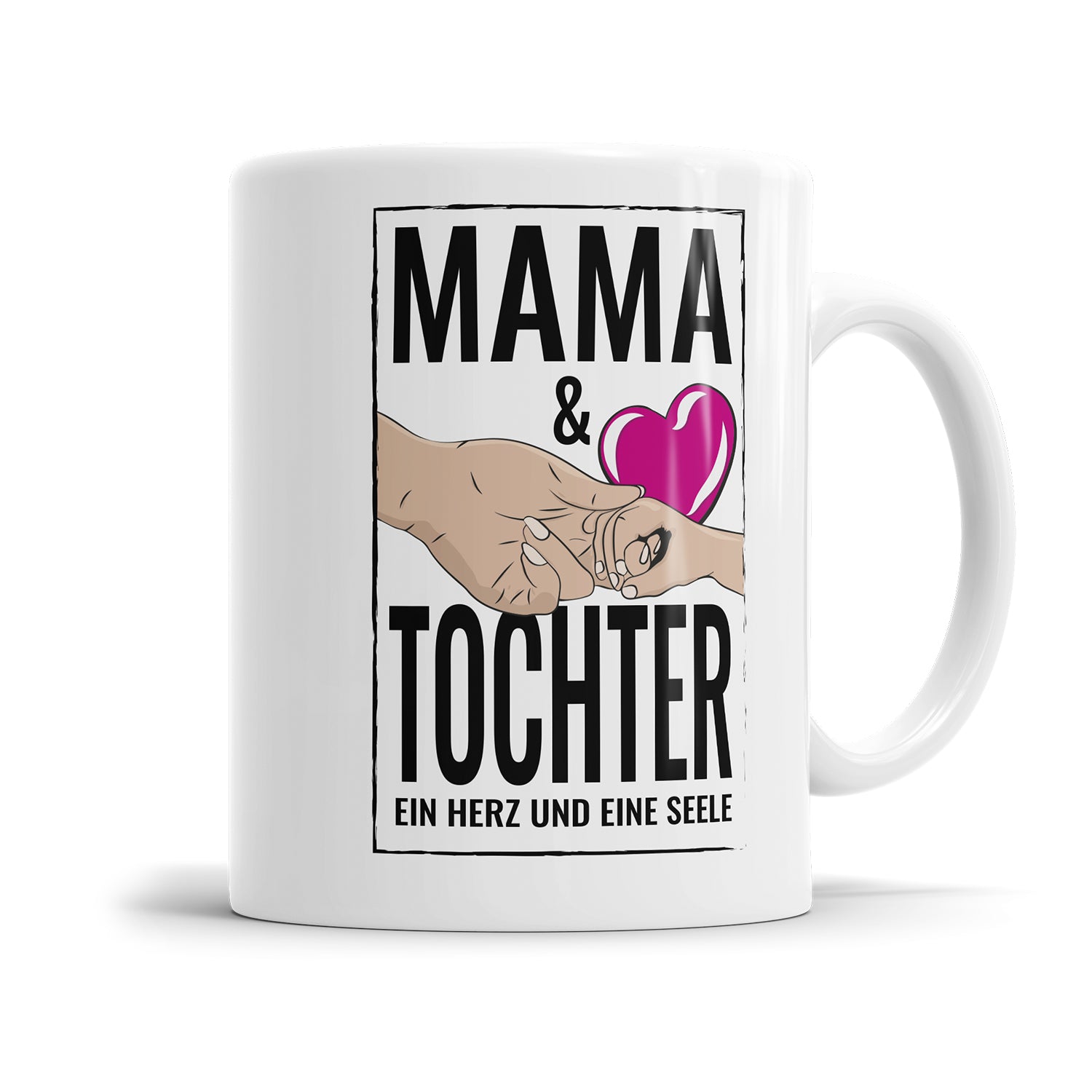 Bedruckte Mama und Tochter Tasse – Ein Herz und eine Seele | Fulima - Detailansicht