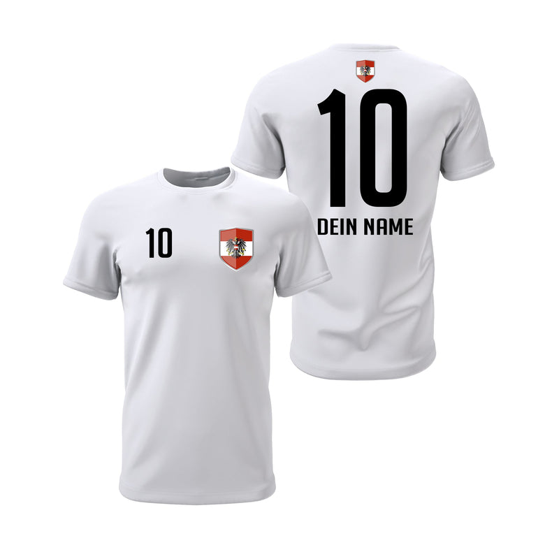 Österreich Shirt mit Wappen und individueller Nummer & Name - FULiMA®
