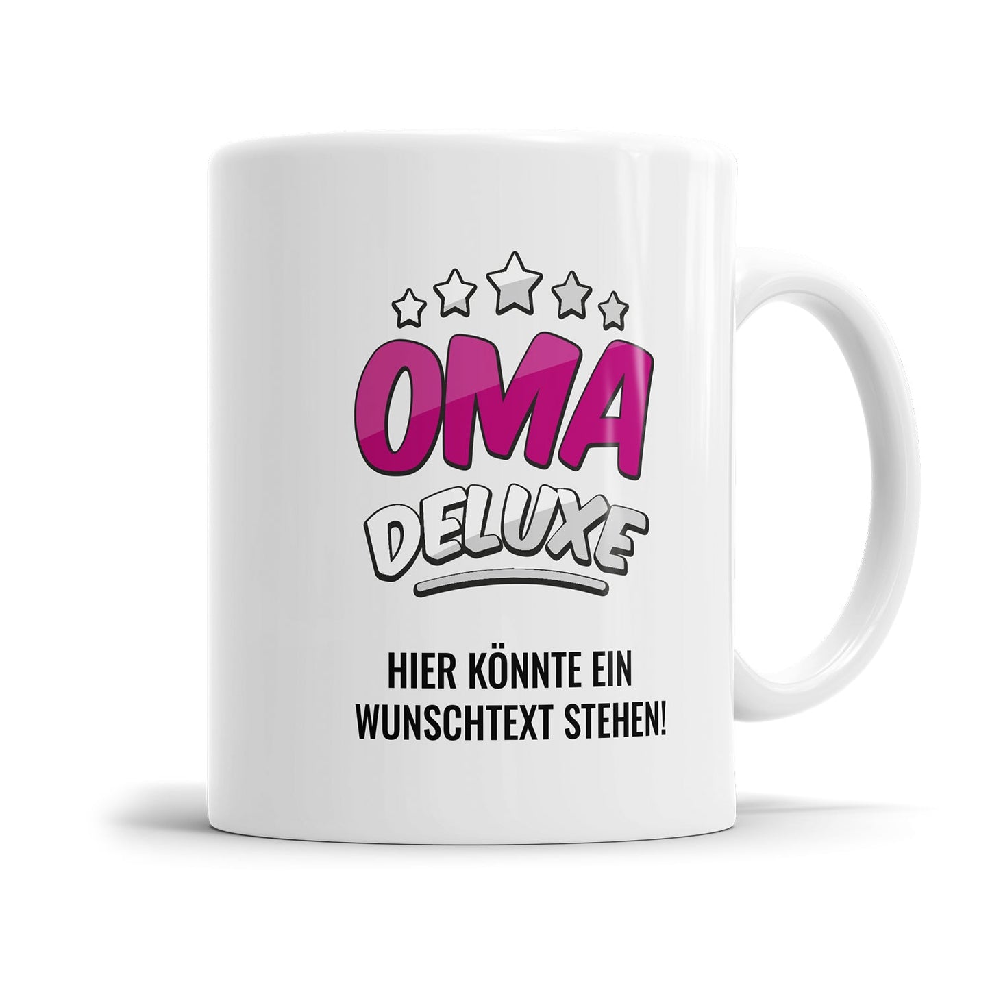 Personalisierte Oma Tasse mit Sterne und Wunschtext 