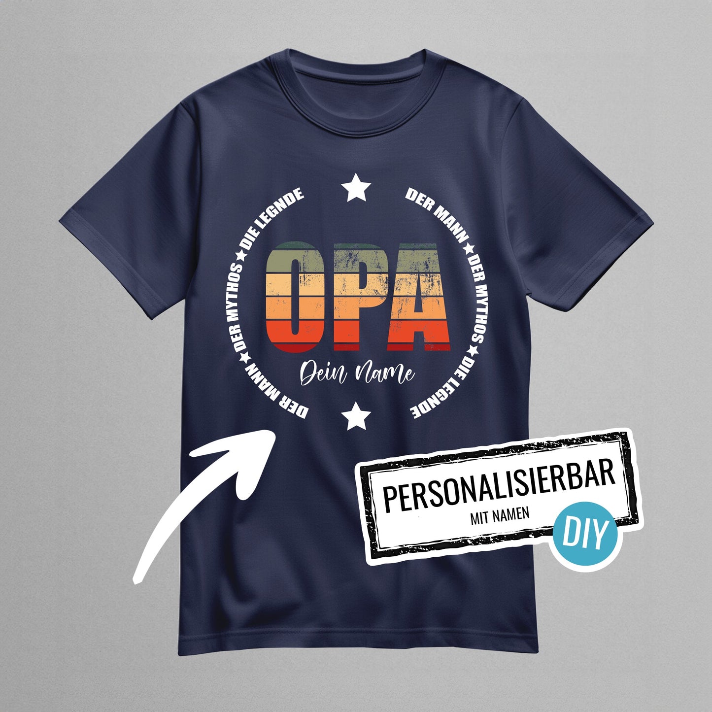 Opa Shirt - Der Mann Der Mythos Die Legende - mit Namen - FULiMA®
