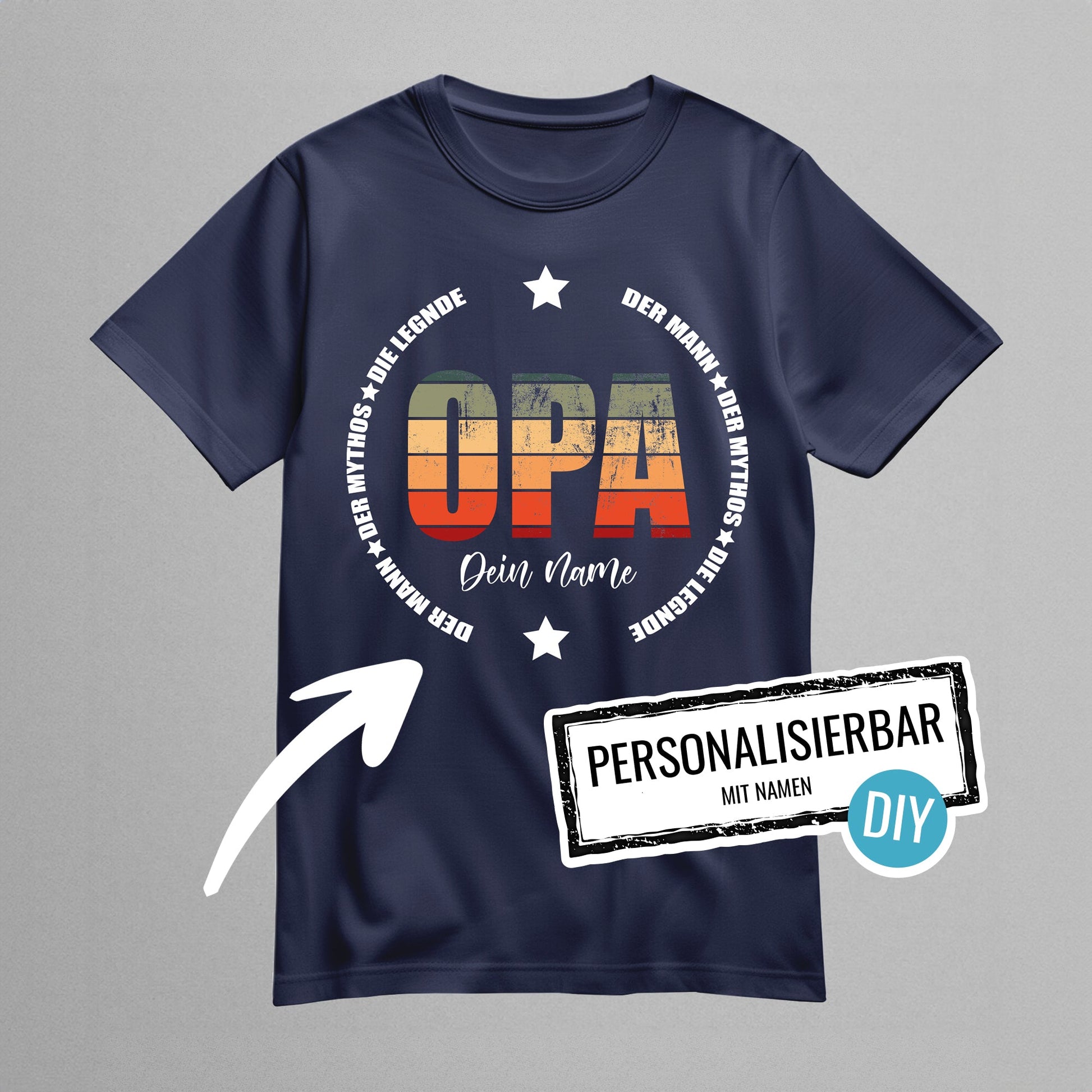 Opa Shirt - Der Mann Der Mythos Die Legende - mit Namen - FULiMA®