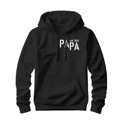 Papa Hoodie - PAPA seit Minimal - Dein Wunschjahr - Geschenkidee