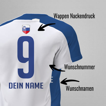 Slowenien Shirt mit Wappen und individueller Nummer & Name