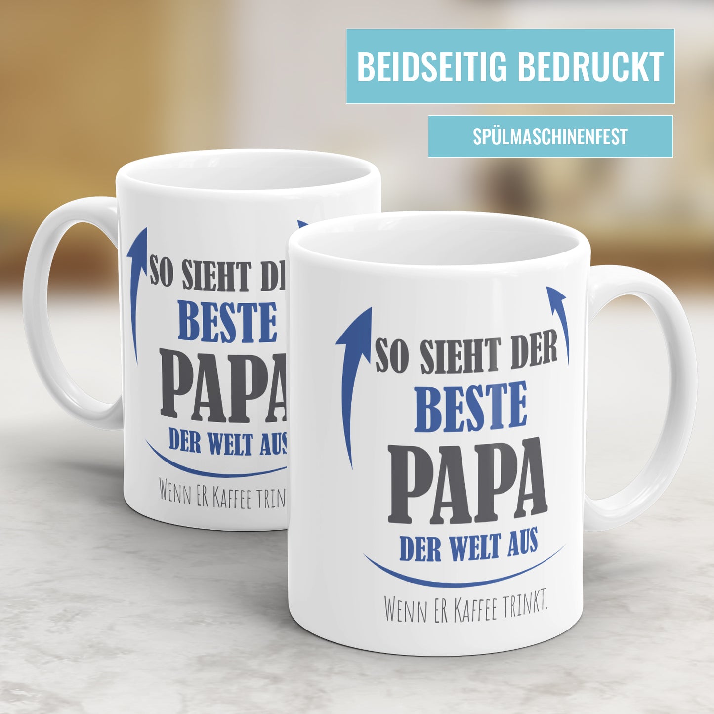 So sieht der beste Papa der Welt aus Kaffee trinkt - Bester Papa Tasse