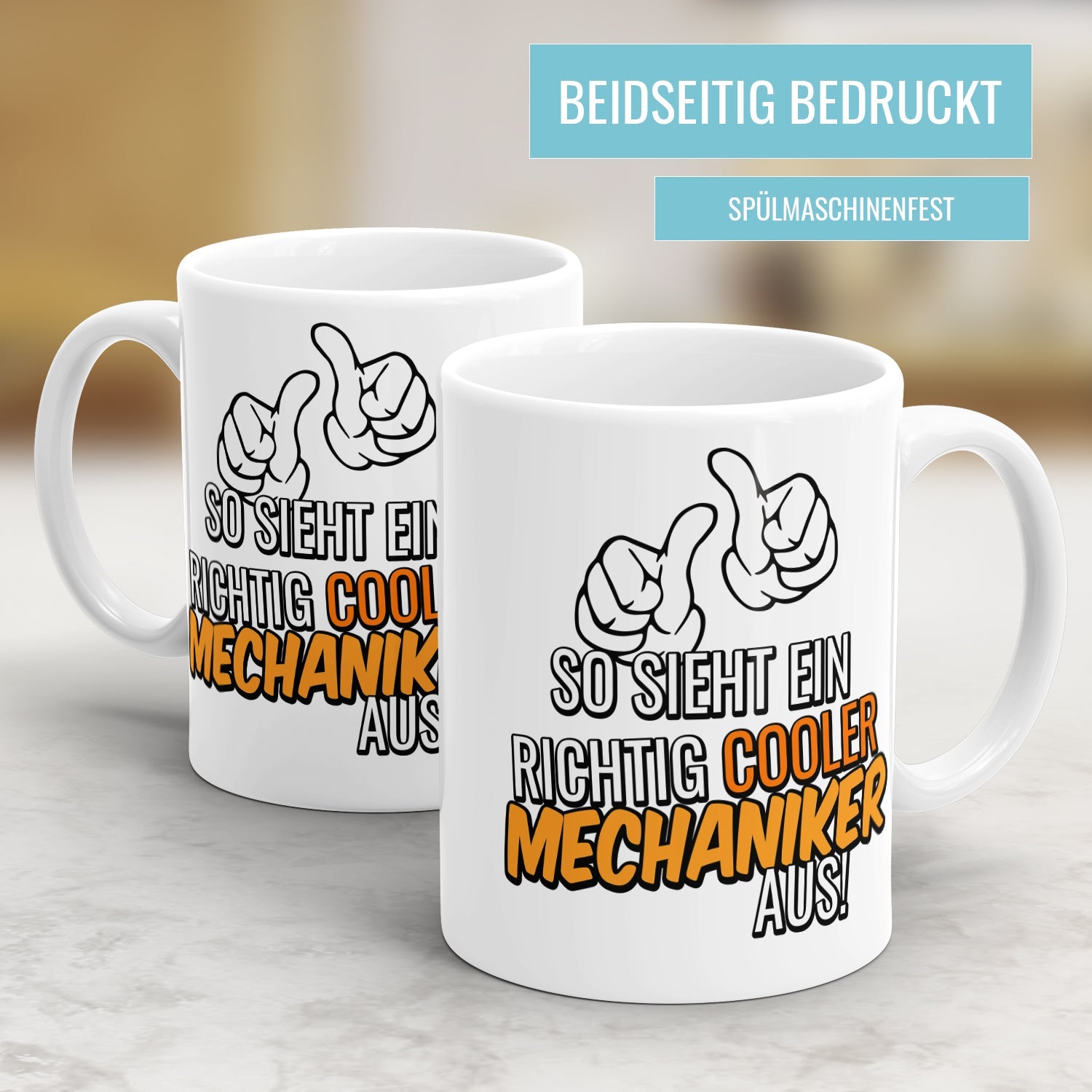 So sieht ein richtig cooler Mechaniker aus - Tasse - Fulima