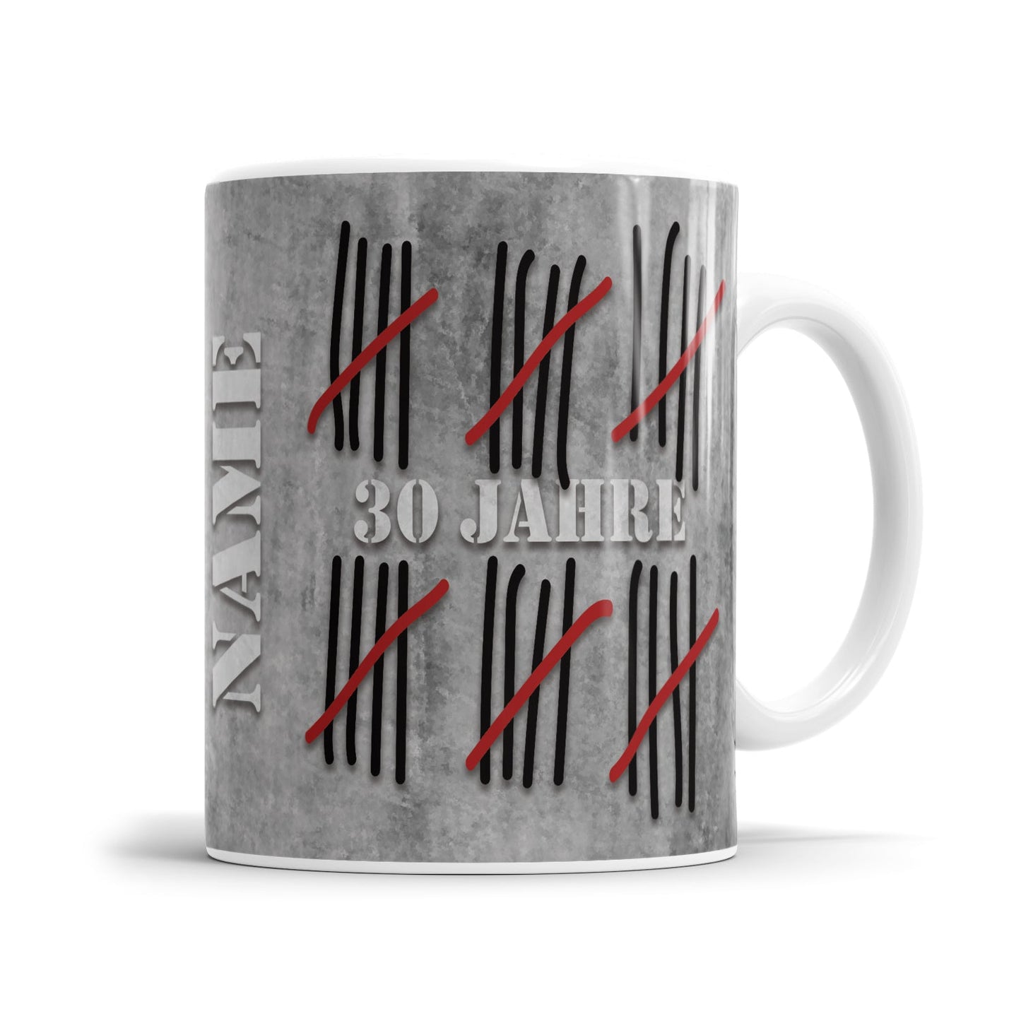 30 Jahre Strichliste personalisiert mit Namen - Geburtstag Tasse - Fulima