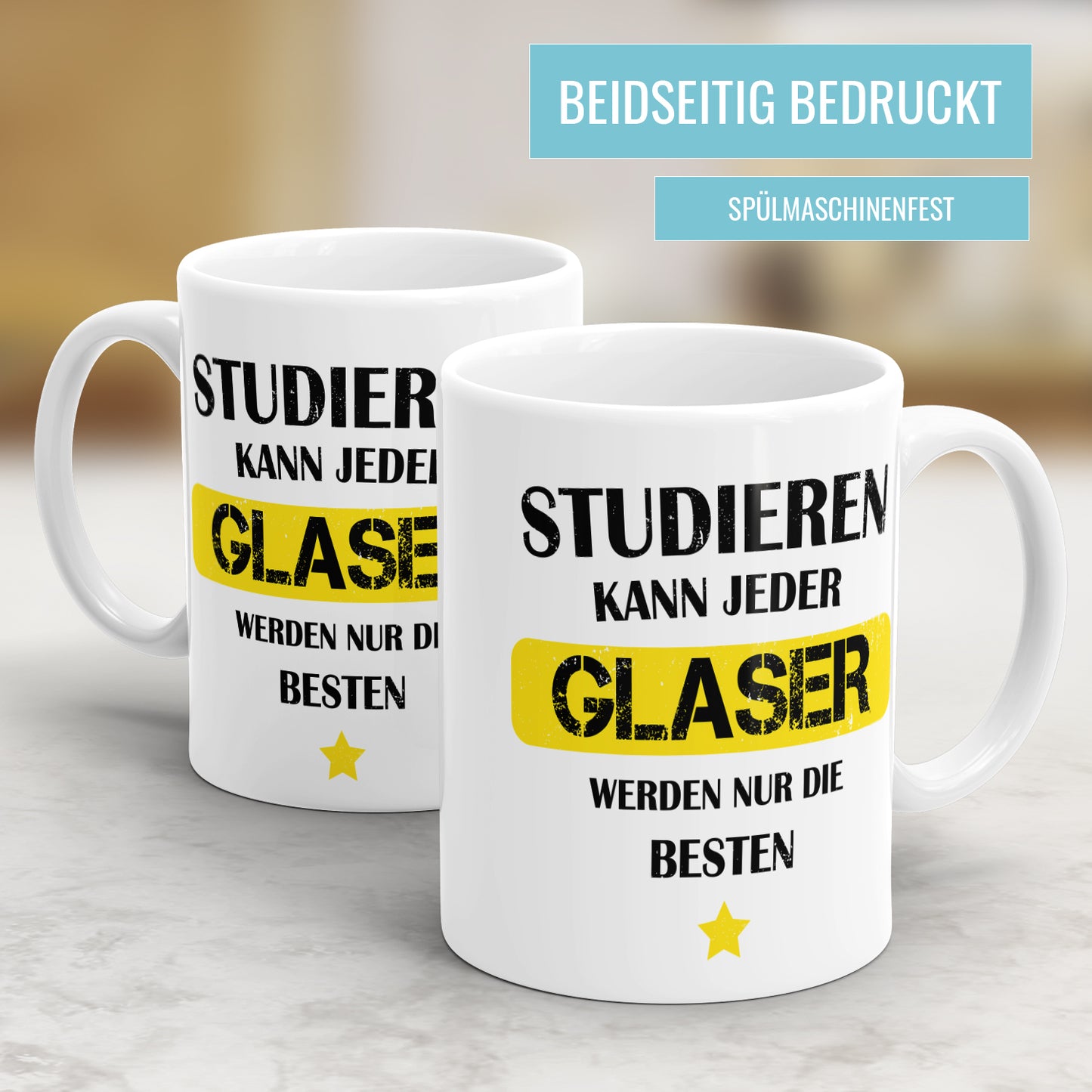 Studieren kann jeder Glaser werden nur die besten - Tasse - Fulima