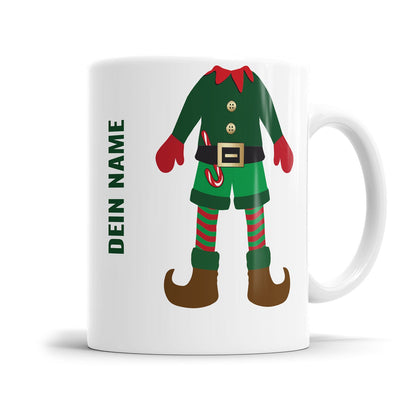 Mini Weihnachtself personalisiert mit Namen Tasse Weihnachten - Fulima