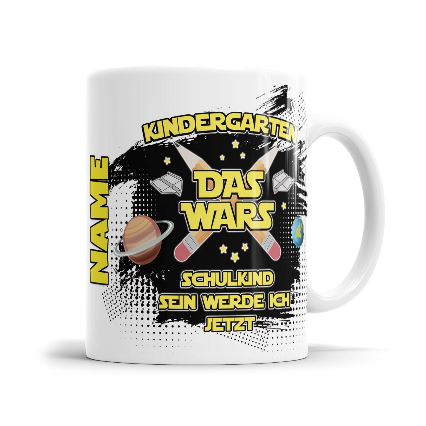 Tasse zum Kindergarten Abschied mit Name fürs zukünftige Schulkind