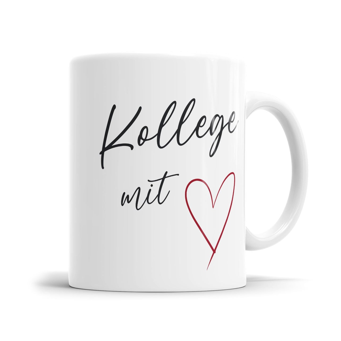 Tasse für Kollegen mit Herzmotiv