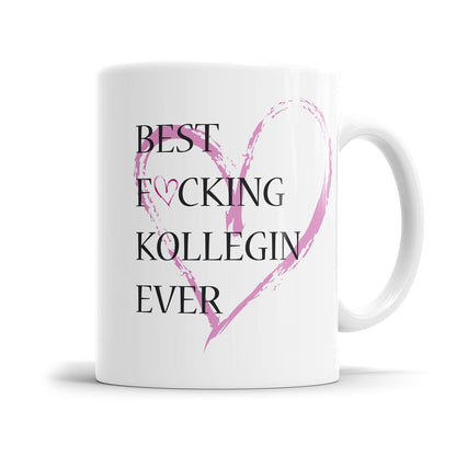 Lustige Abschiedstasse für Kollegin mit Statement