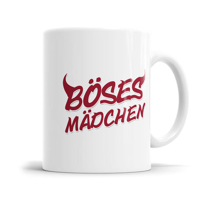 Freche Tasse mit Statement Spruch und Teufelshörner Design