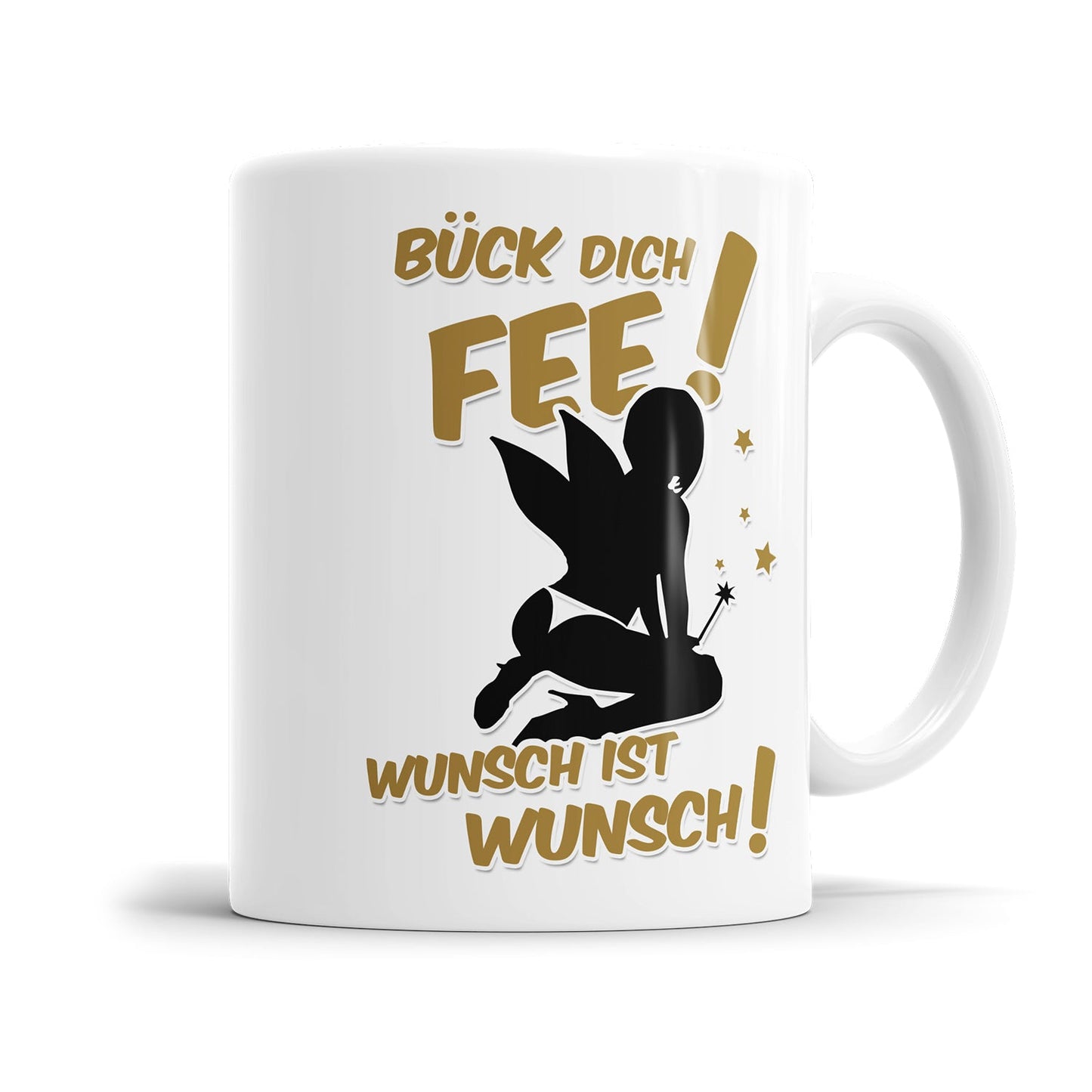 Freche Tasse mit provokantem Wortspiel