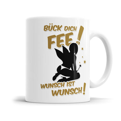 Freche Tasse mit provokantem Wortspiel