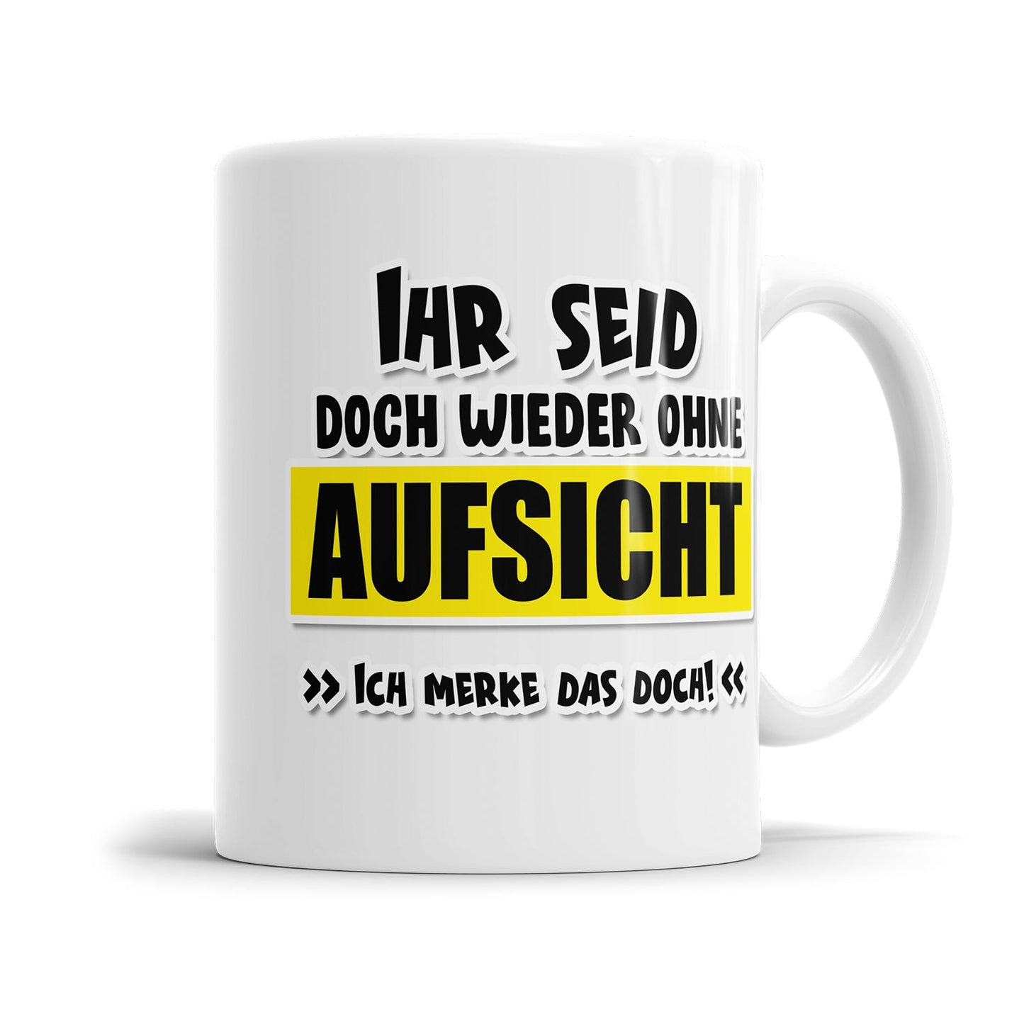 Lustige Tasse mit frechem Kommentar über Menschen