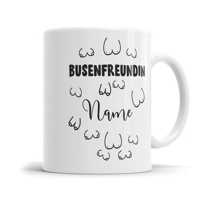 Personalisierte Tasse für Busenfreundin mit Name