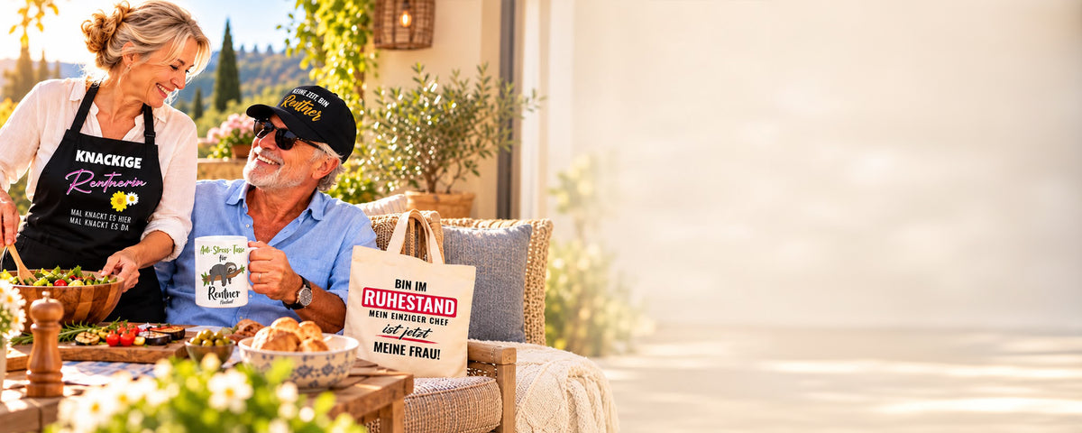 Personalisierte Geschenke zur Rente mit Tassen, Shirts und weiteren Geschenkideen zum Ruhestand