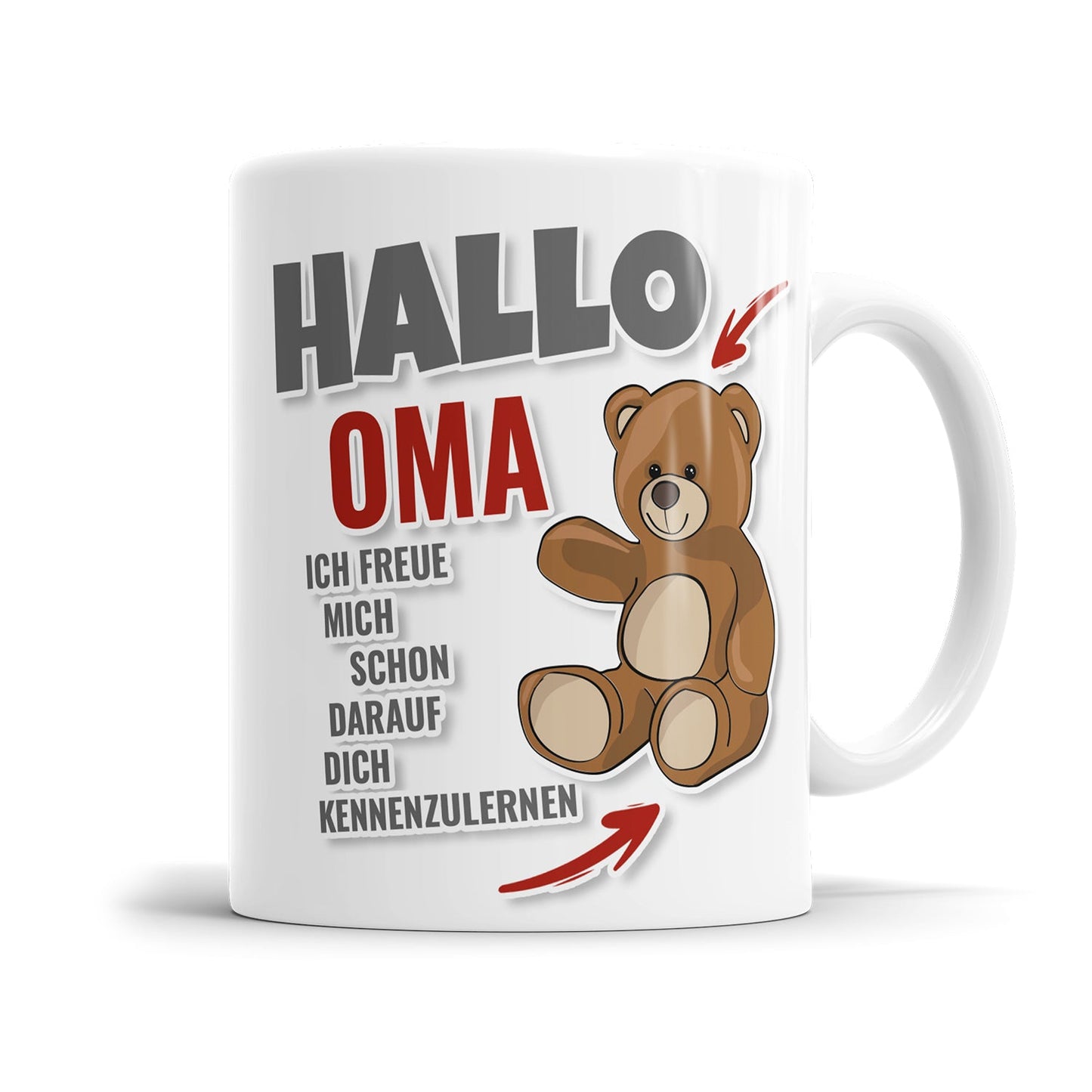Schwangerschaft verkünden mit Tasse für Oma