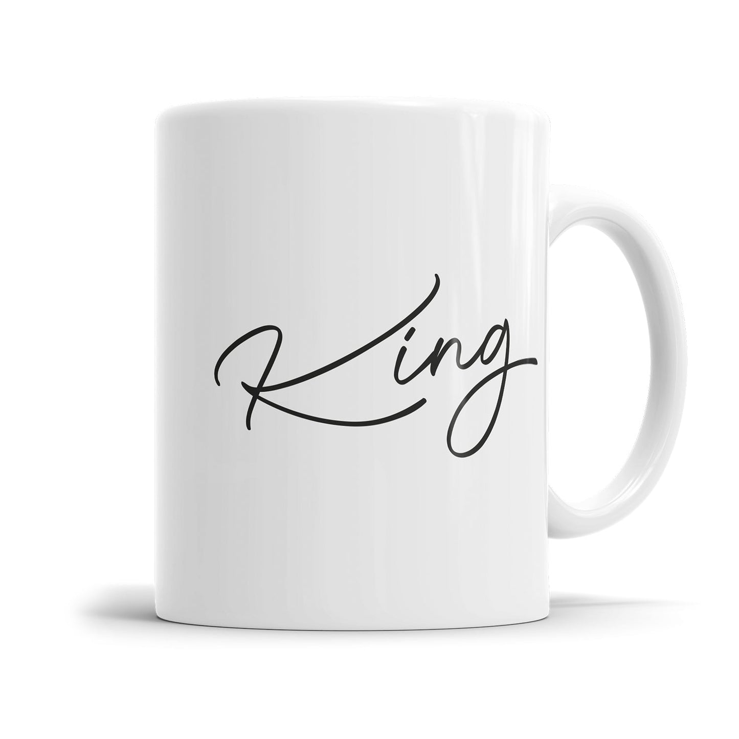 King Tasse minimalistisch in Schreibschrift 