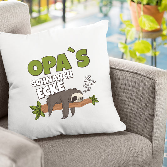 Opa Kissen - Opas Schnarch Ecke Faultier - Geschenkidee