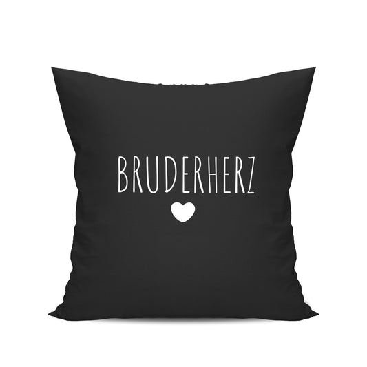 Bruder Kissen - Bruderherz Schriftzug - Geschenk