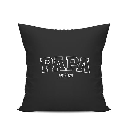 Papa Kissen - Papa Collage Style Line mit Jahr - Geschenk