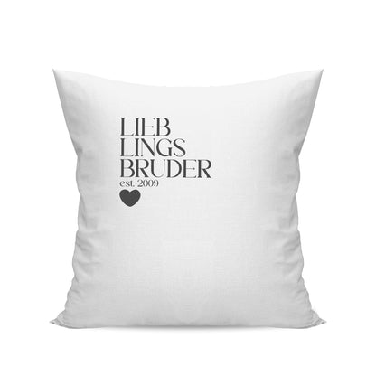 Bruder Kissen - Lieblingsbruder est. Wunschjahr Design - Geschenk