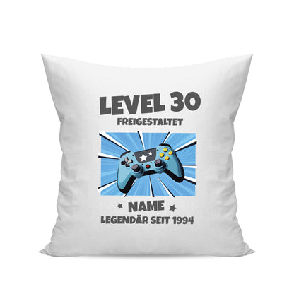 Level 30 freigeschaltet - Legendär - mit Namen - Geburtstag Kissen