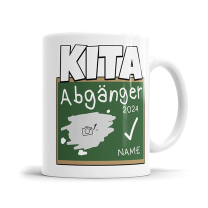 Personalisierte Kita Abschied Tasse mit Foto und Name