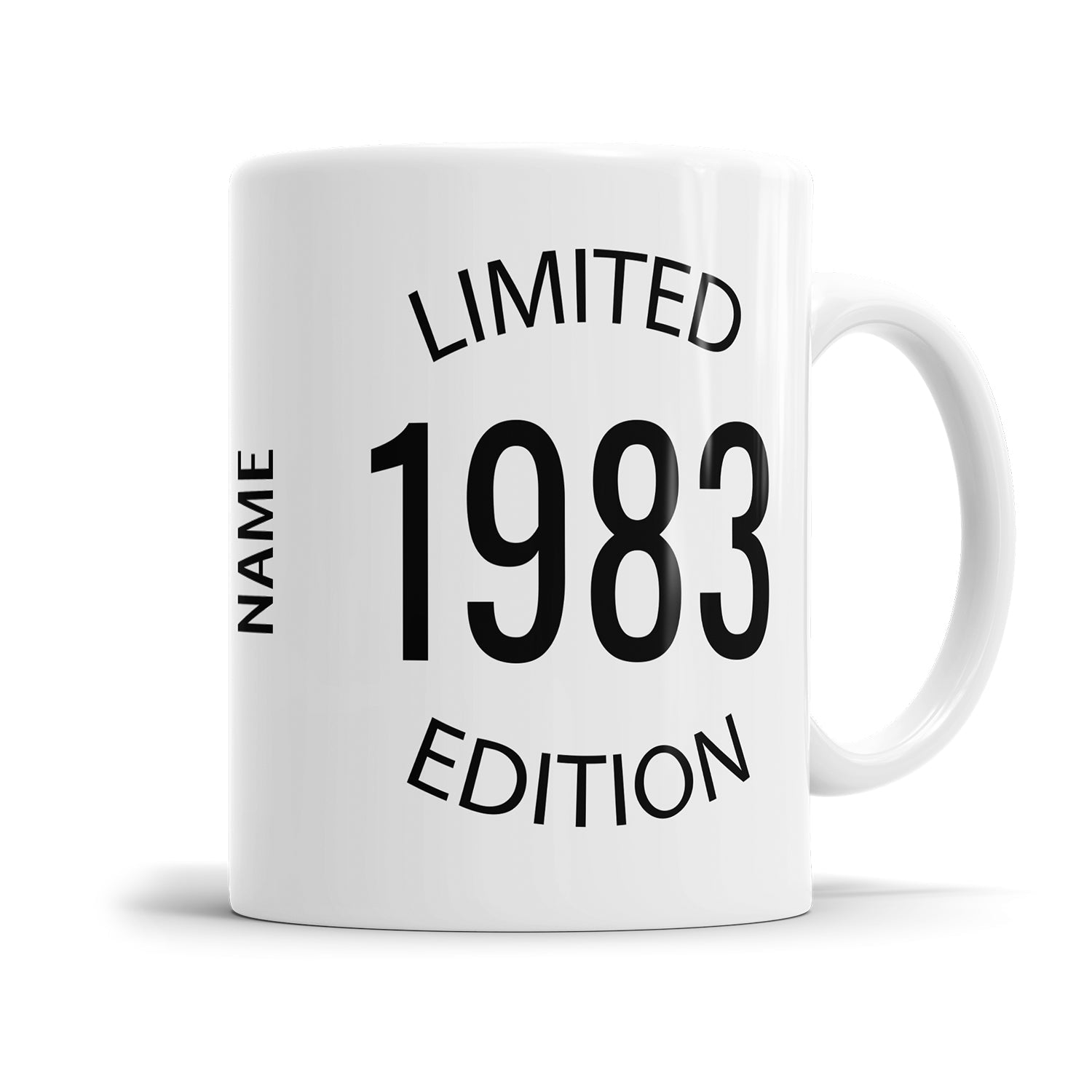 Limited Edition Tasse mit Wunschjahr und Name