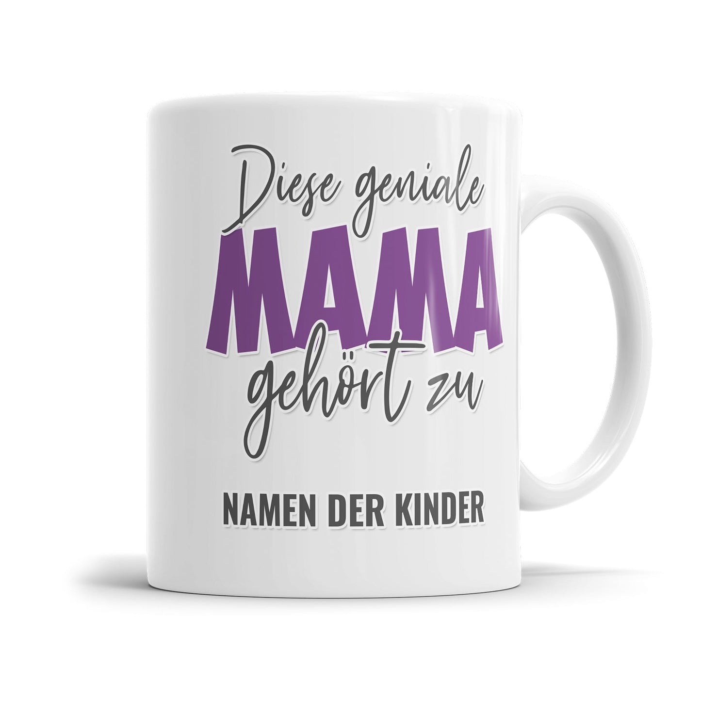Personalisierte Mama Tasse mit Namen der Kinder