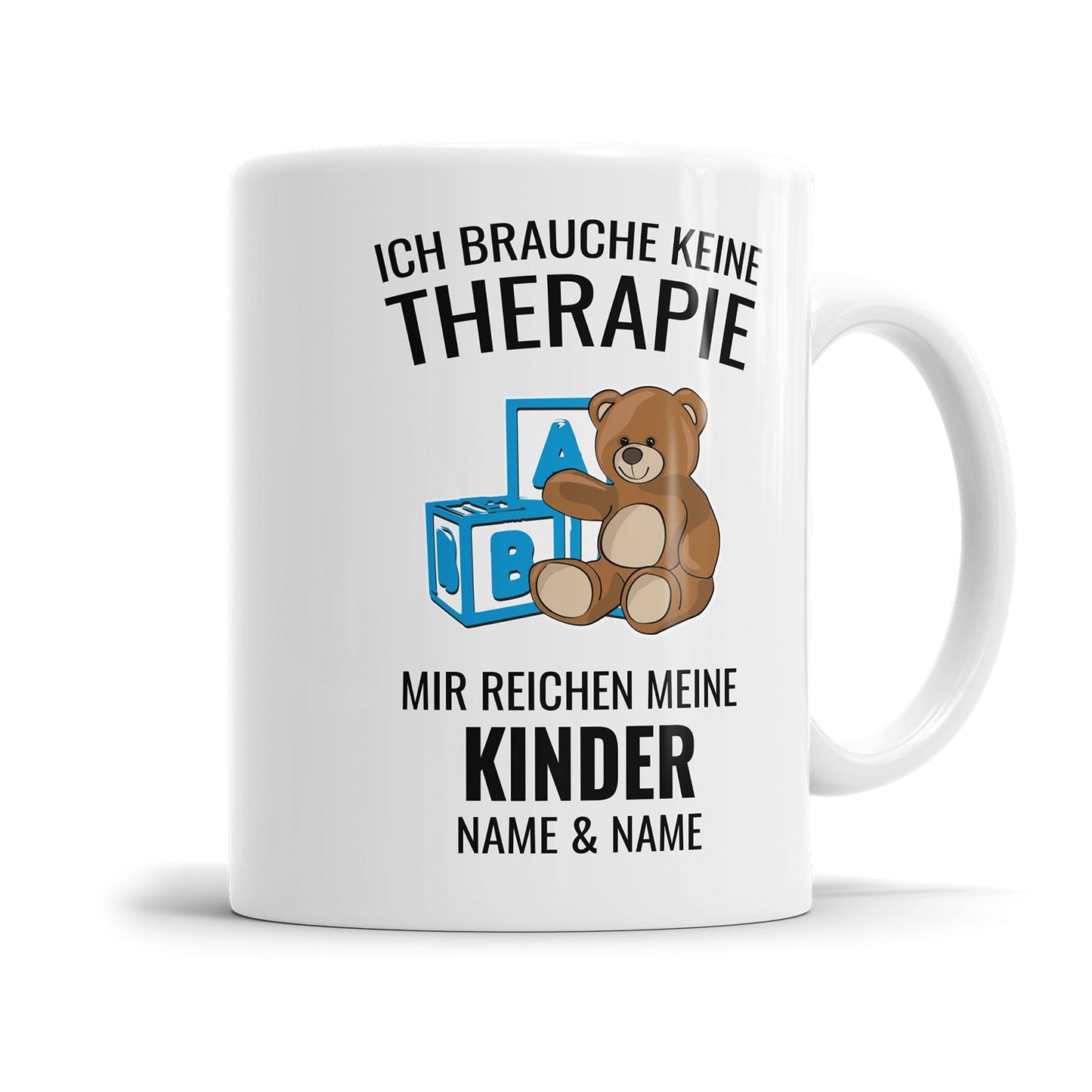 Humorvolle Mama Tasse personalisiert mit Kindernamen