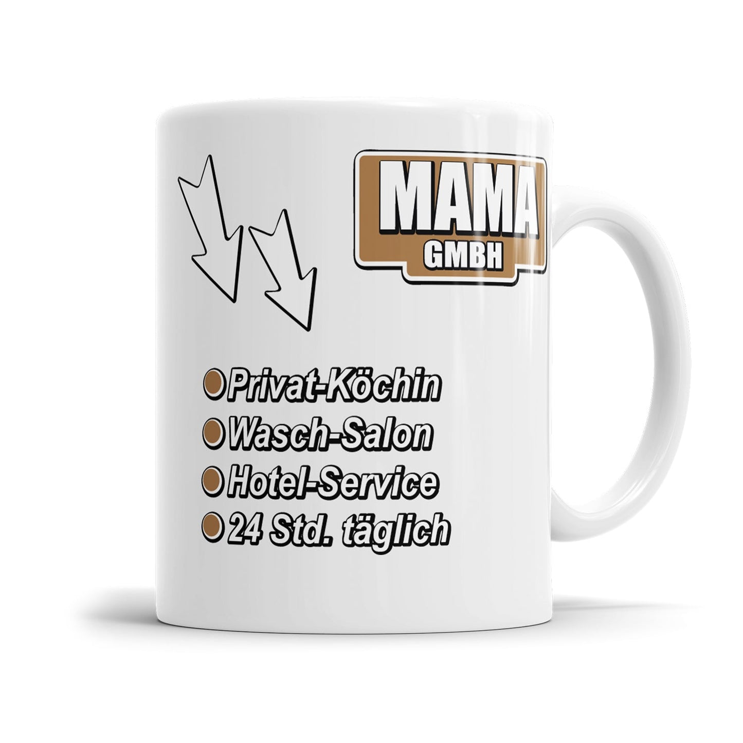 Lustige Mama Tasse im Firmenstil Design