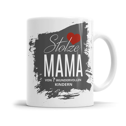 Personalisierte Tasse für Mama mit Anzahl der Kinder