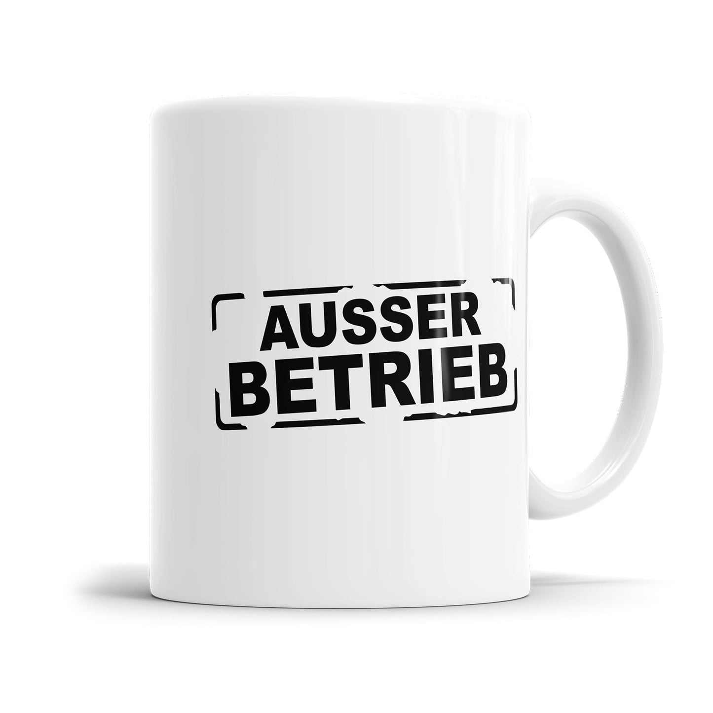 Morgenmuffel Tasse mit lustigen Spruch „Ausser Betrieb"