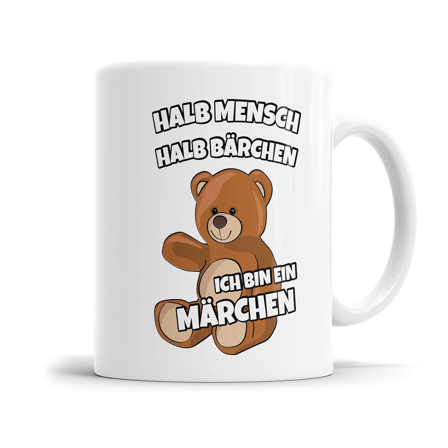 Humorvolle Motivationstasse mit verspieltem Spruch und Comic Motiv