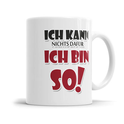 Humorvolle Motivationstasse mit selbstironischem Spruch