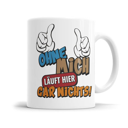 Humorvolle Motivationstasse mit Spruch für selbstbewusste Kollegen
