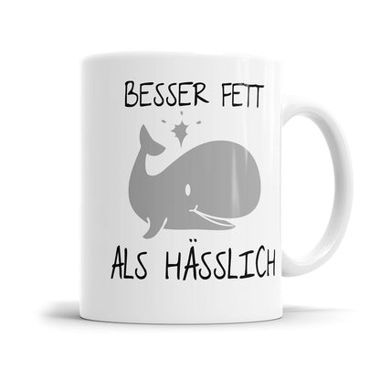 Lustige Motivationstasse mit Wal Motiv und frechem Spruch