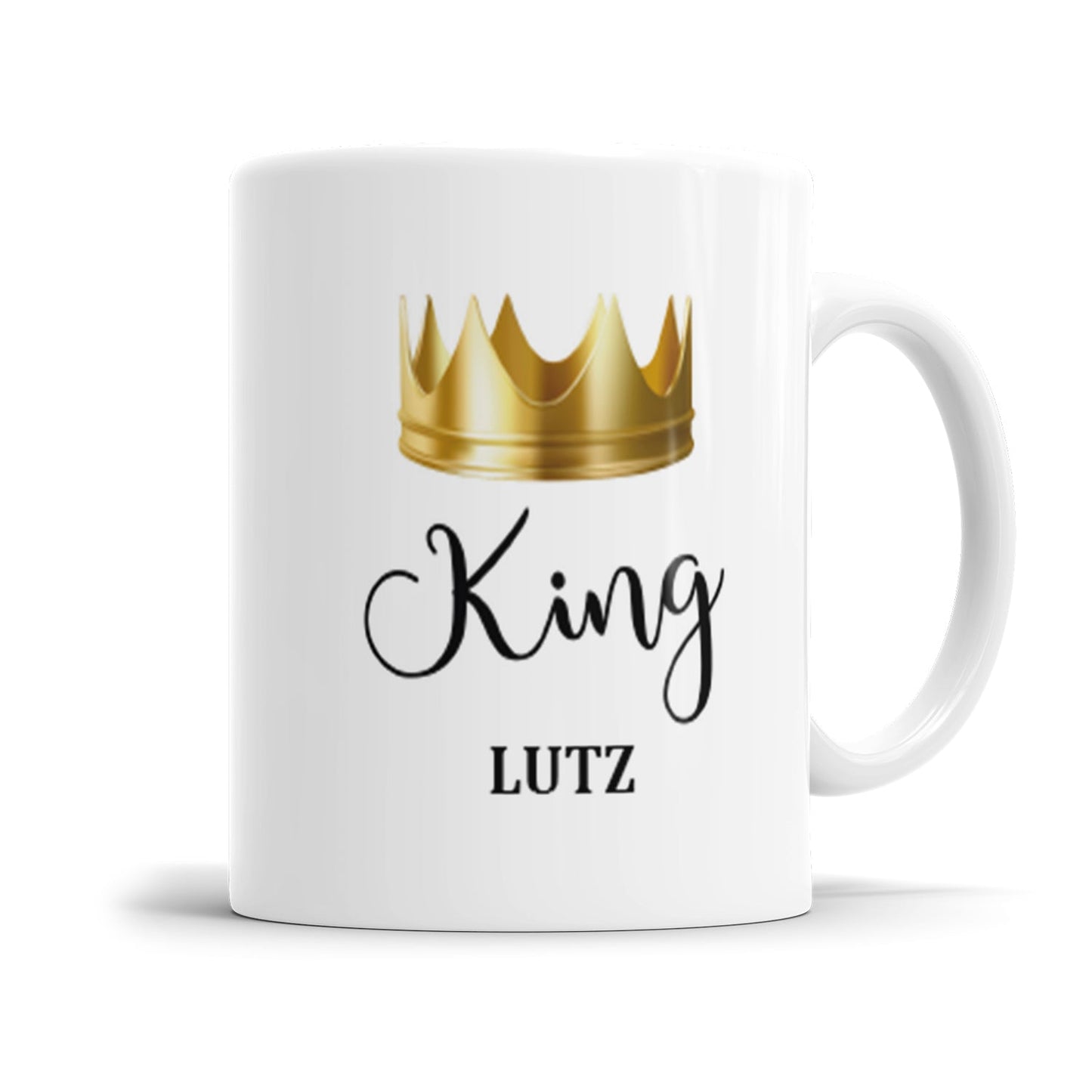 Tasse mit Name und goldener König Krone - King personalisierte Namenstasse
