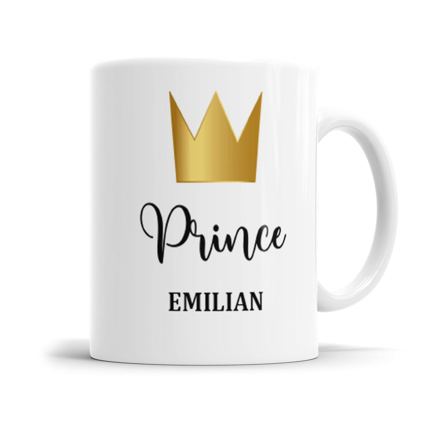 Tasse mit Name und goldener Prinzen Krone - Prince personalisierte Namenstasse