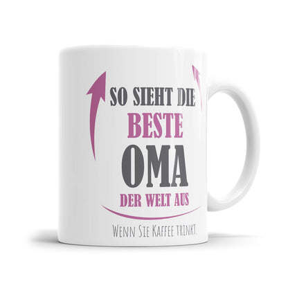 Lustige Oma Tasse mit Kaffeespruch