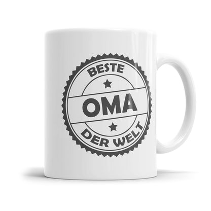 Oma Tasse im Stempel Look als Geschenkidee