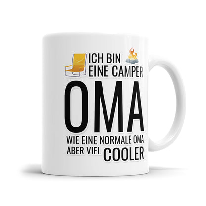Lustige Oma Tasse für Campingliebhaberinnen