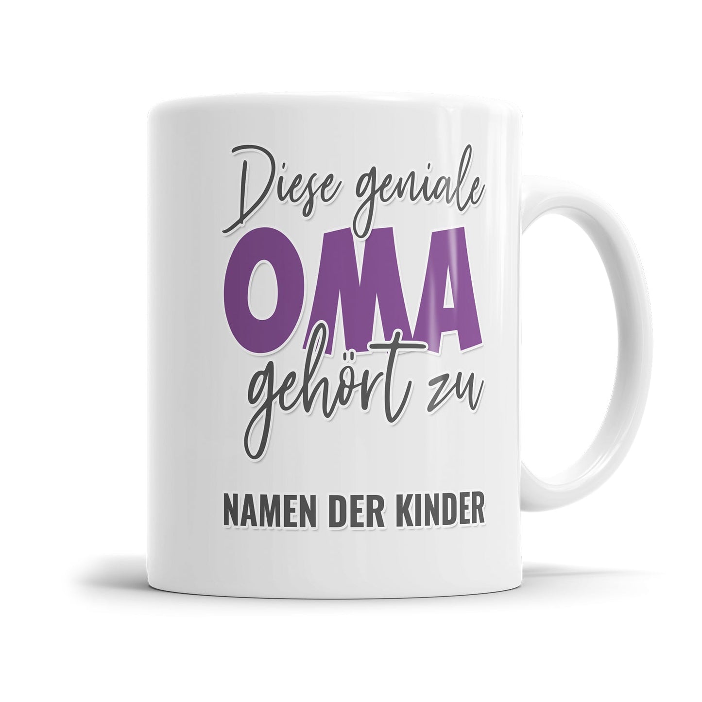 Personalisierte Oma Tasse mit Namen der Enkelkinder