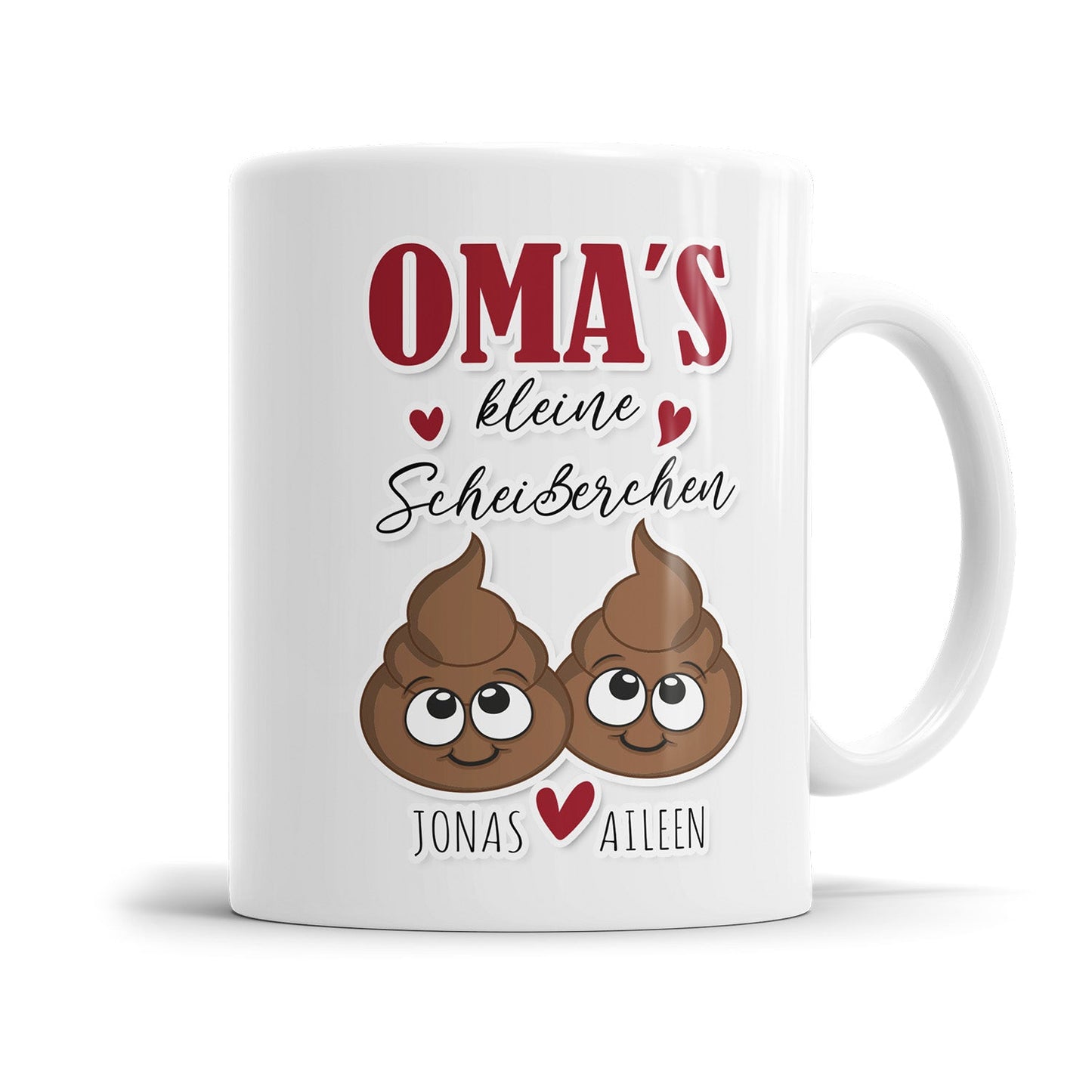 Personalisierte Oma Tasse mit Namen der Enkelkinder