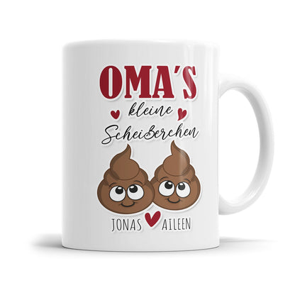 Personalisierte Oma Tasse mit Namen der Enkelkinder