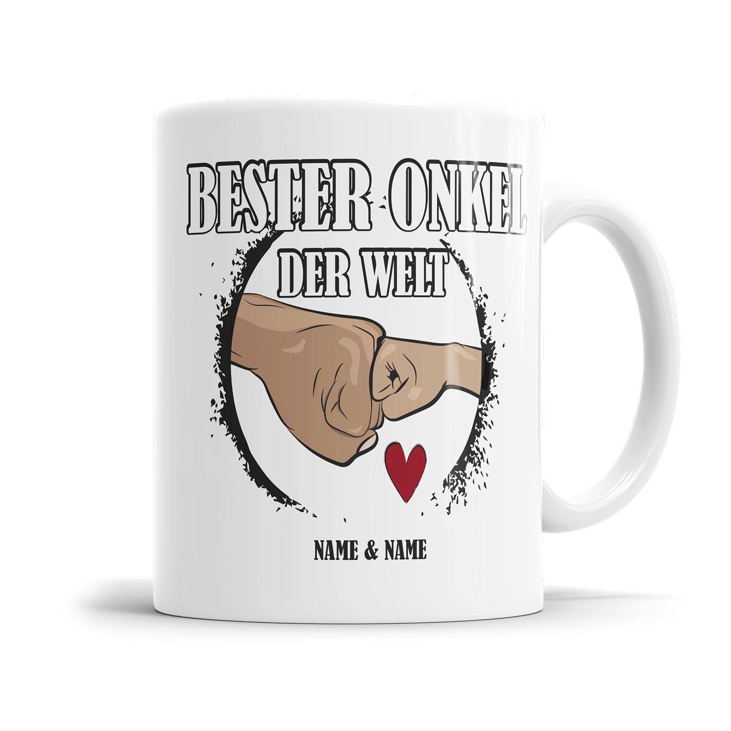 Personalisierte Onkel Tasse mit dem Spruch „Bester Onkel der Welt"